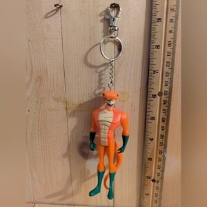 Orange and Green Cartoon Character Keychain Handmade